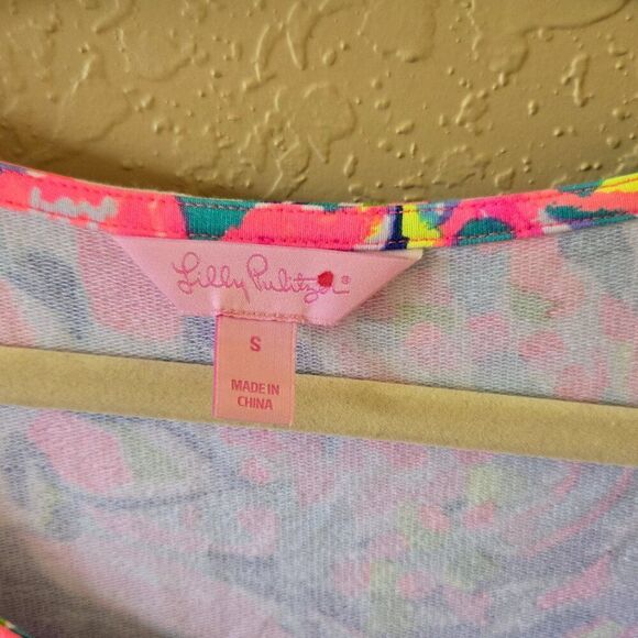 Lilly Pulitzer Gumbo Limbo Tammy TShirt Dress French Terry UPF50+ Size Small - Picture 5 of 5